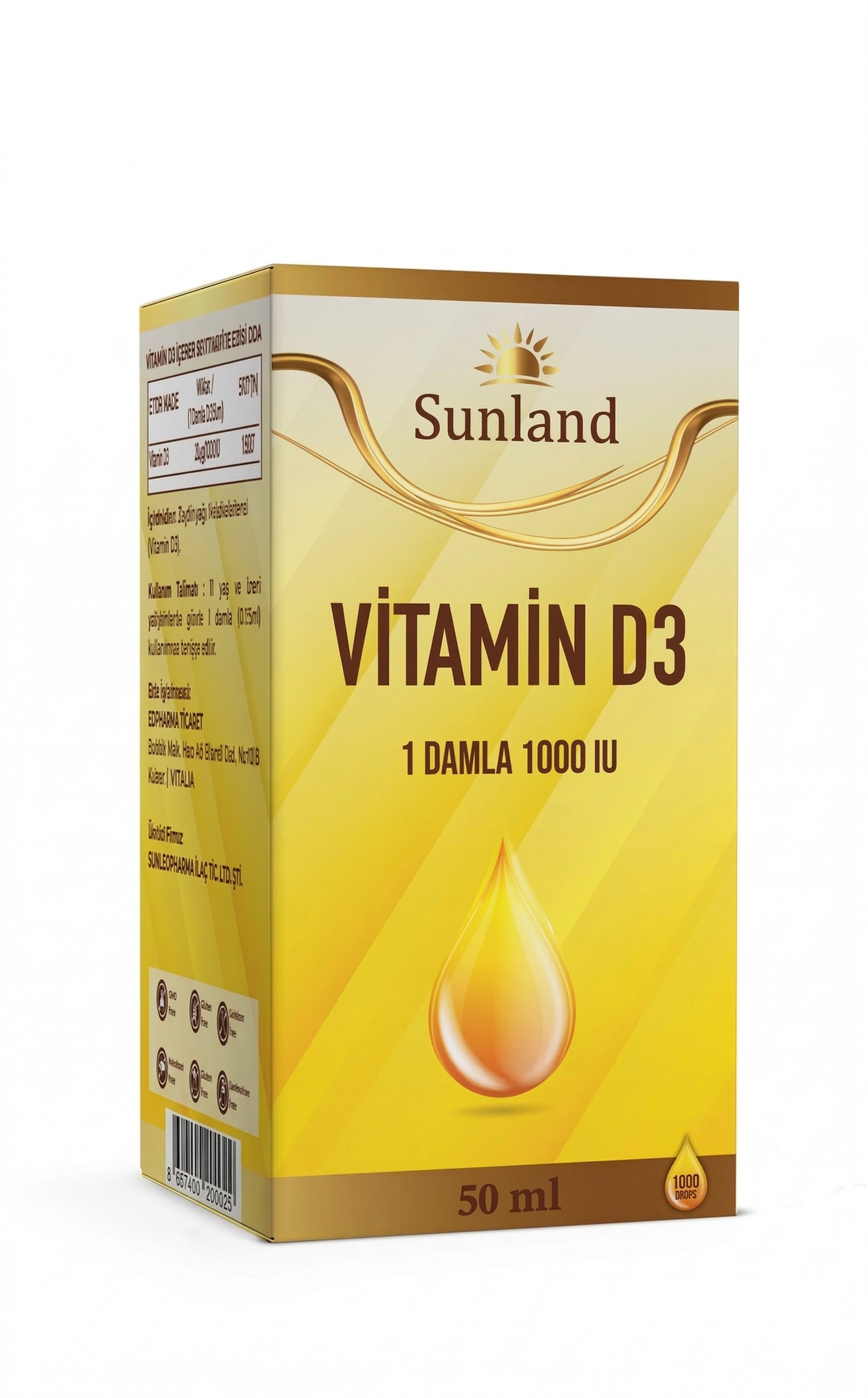 Sunland Vitamin D3 Drops